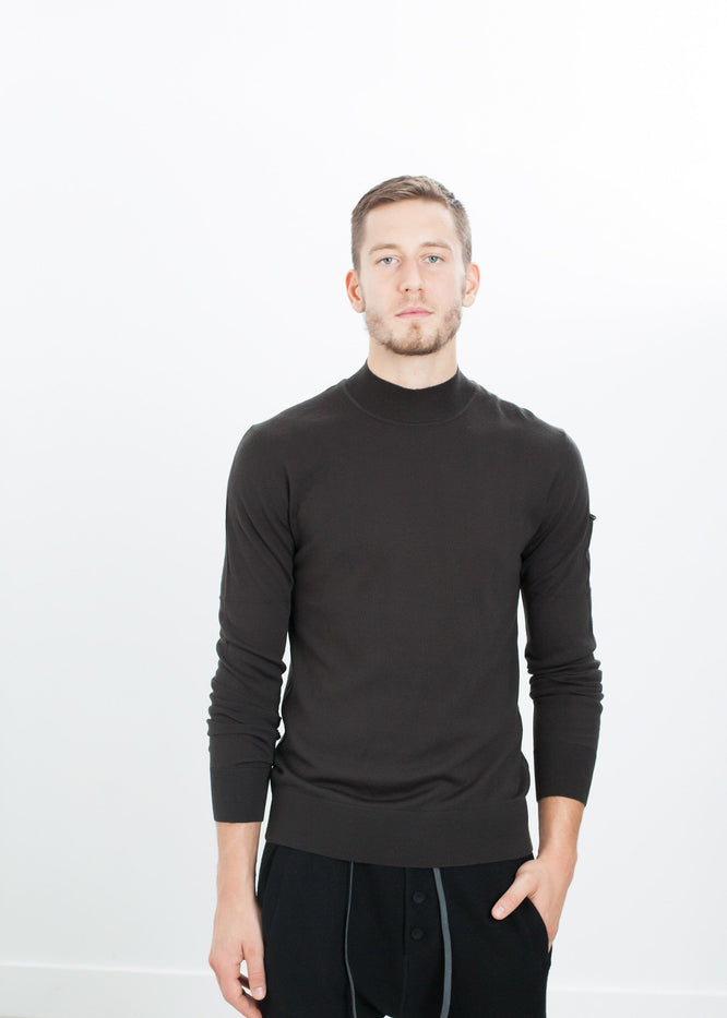 Merino Knit Turtleneck in Cavern